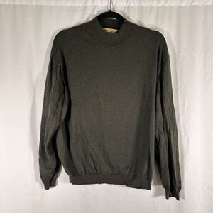 Tricots St Raphael Sweater Men's Medium Green Long Sleeve Pullover Cotton Blend